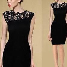 Summer Black Sexy Womens Evening Party Lace Dress