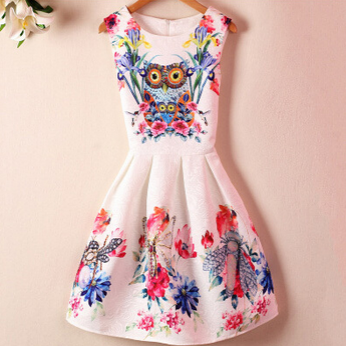 Summer Women Print Dress
